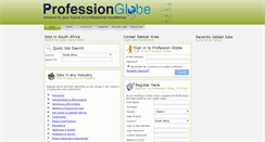 Desktop Screenshot of professionglobe.com