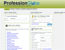 Tablet Screenshot of professionglobe.com